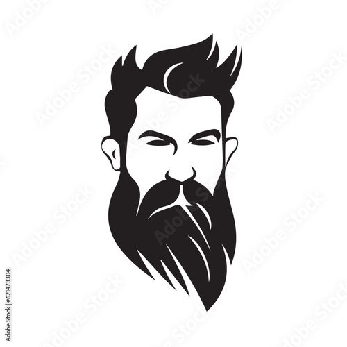 A Dashing Portrait of a Stylish Man with a Suave Haircut, Well-Groomed Beard, and Sharp Mustache