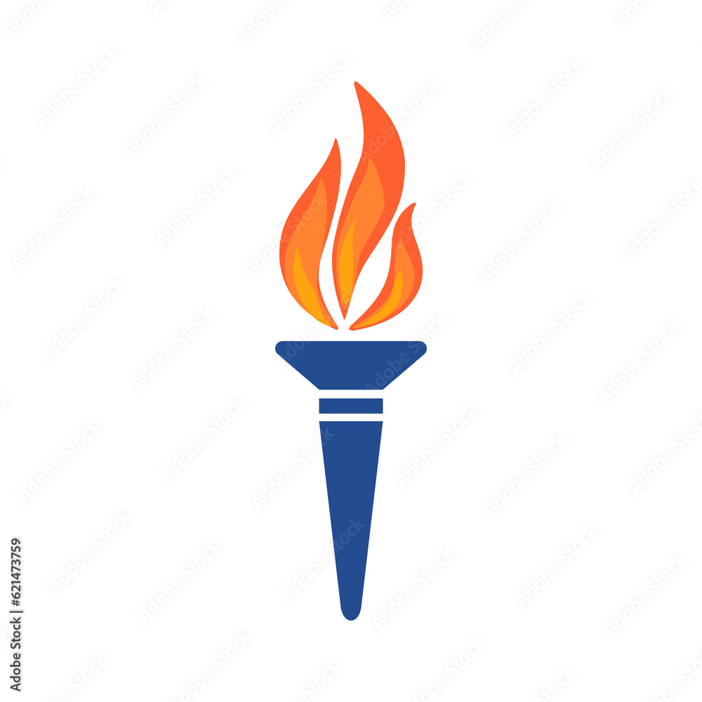Torch icon on transparent background. Torch icon on transparent background.