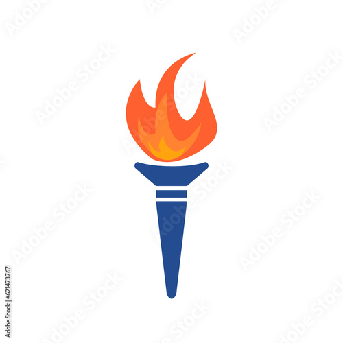 Torch icon on transparent background.