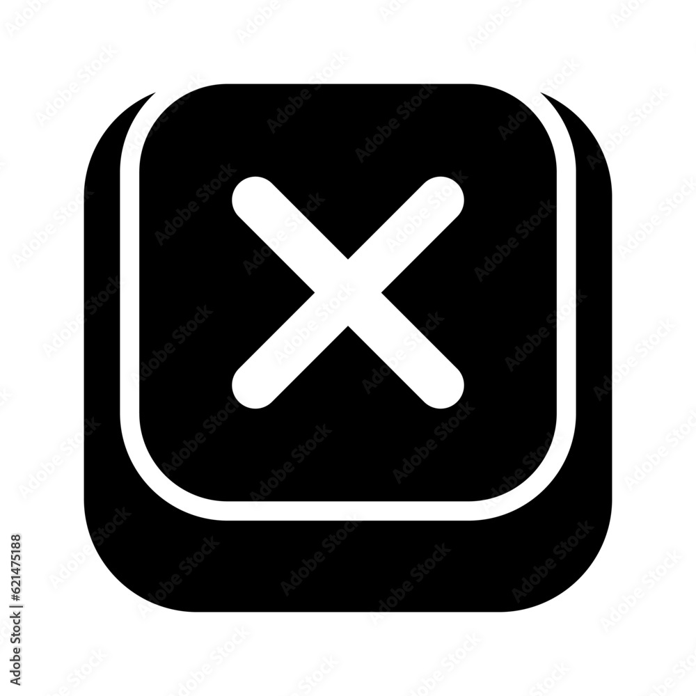 Obraz premium Delete button icon