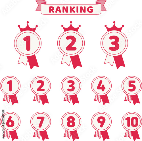 It is a simple ranking icon set.