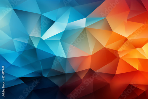 abstract color polygon background design  abstract geometric origami style with gradient generative ai
