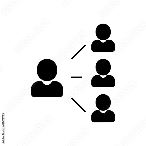 Referral program icon vector. Referral illustration sign. Team symbol. Management logo.