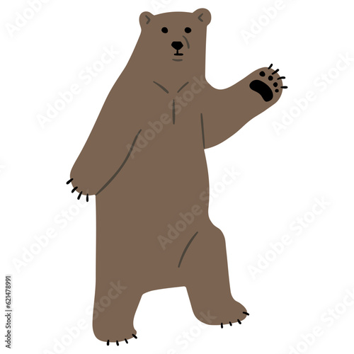 Grizzly Bear Single 9  vector illutration