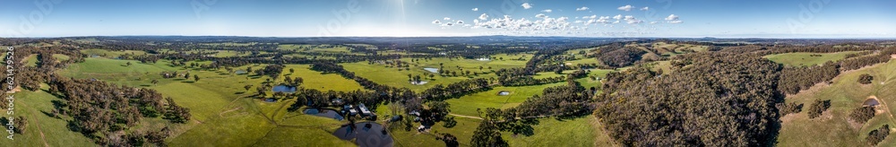 Australian farmland, Aerial panorama.