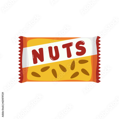 Vending products. Snacks, chips for vendor machine bar. Cold beverages and snack in plastic package merchandising flat vector isolated icons