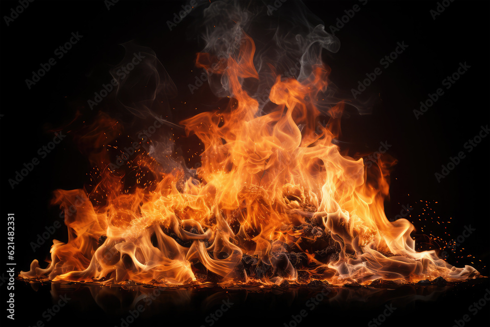 fire flame hot on background fire flame hot on background