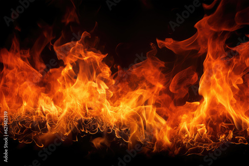 fire flame hot on background