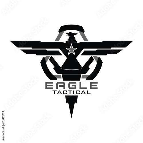 Eagle logo. Eagle Tactical logo design vector