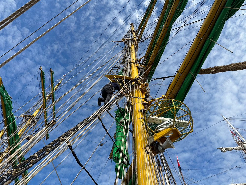 06/24/2023 Kiel Germany: windjammer parade of the tall sailor Alexander von Humboldt 2