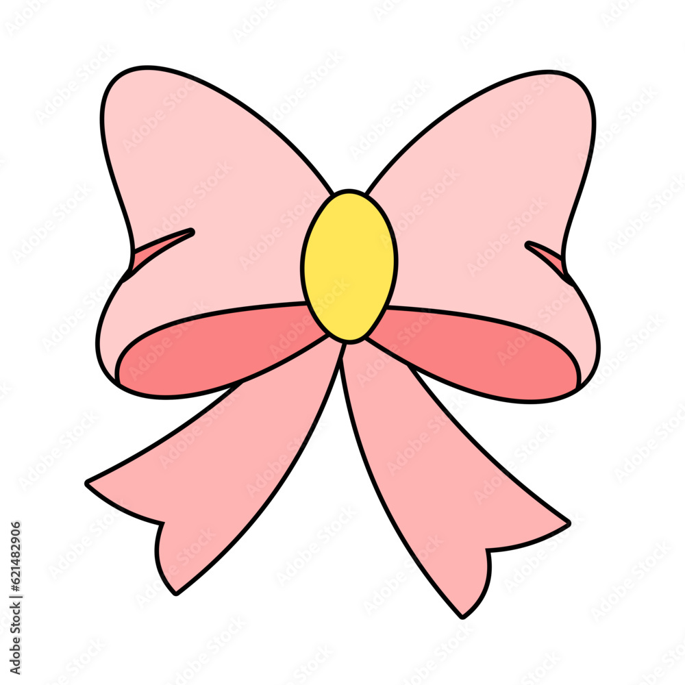 Pink Ribbon Tie Illustration Pink Ribbon Tie Illustration