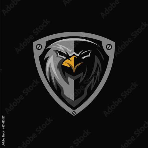 Eagle Logo. Military Eagle Mascot Logo Design Vector illustration