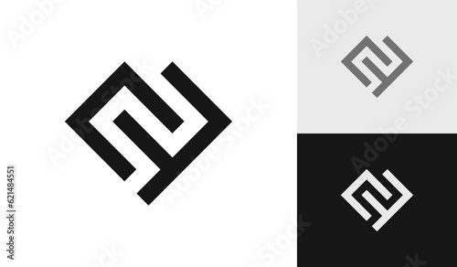Letter CF initial monogram logo design