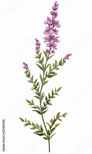 Branch heather mother's day mom vector print purple flowers blossom Valentine's day