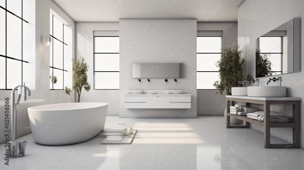 Bathroom - modern clean and minimal.
Generative AI Bathroom - modern clean and minimal.
Generative AI