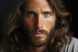 Portrait of Jesus Christ on background