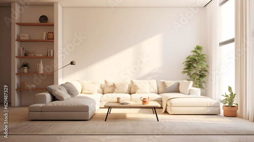 Fotografie, Obraz Modern living room - minimal and clean

Generative AI