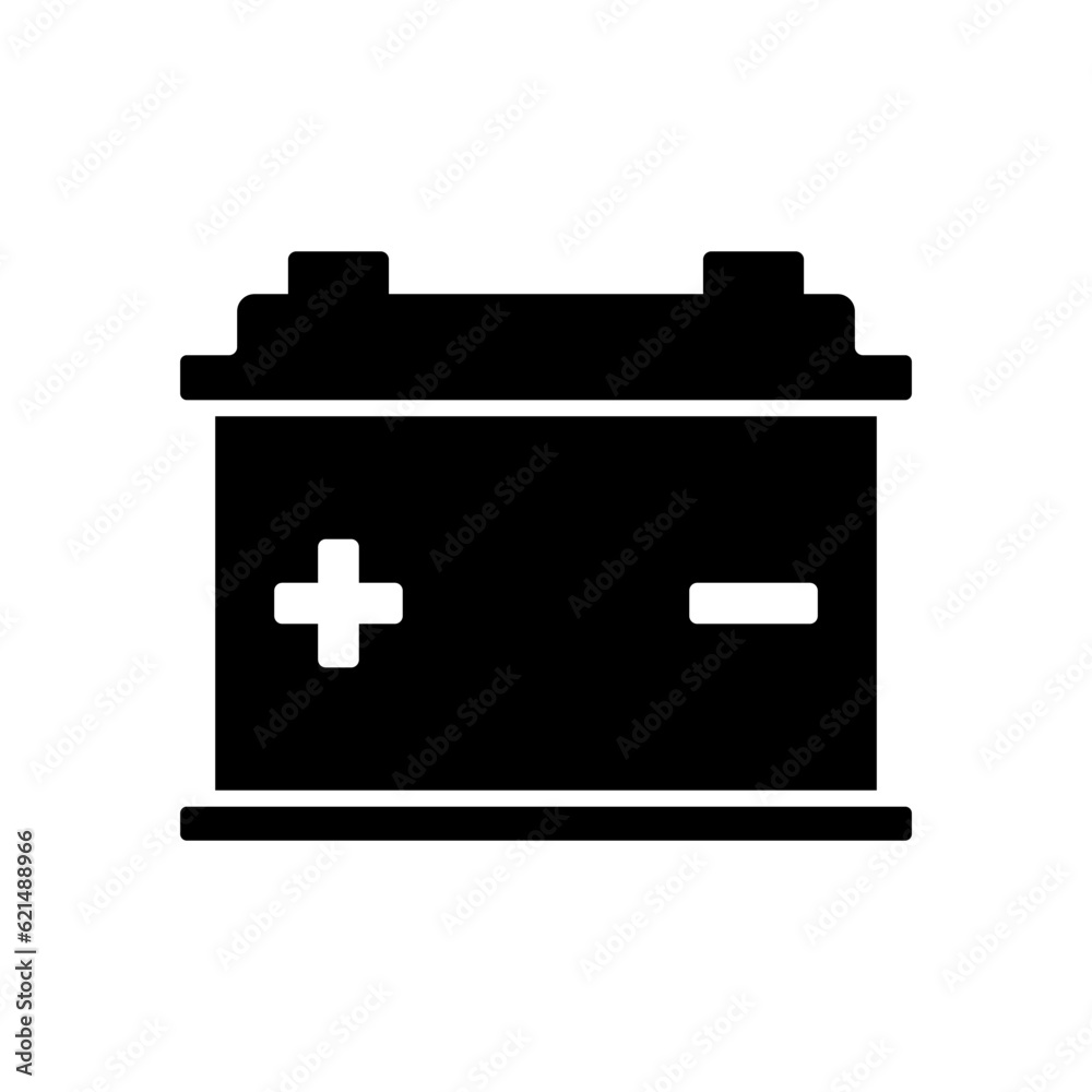 Car battery icon vector Car battery icon vector