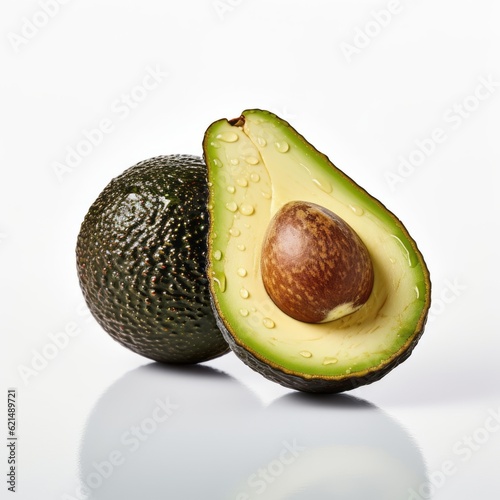 Minimalist Avocado Product Photography On White Background photo