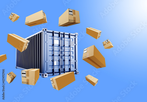 Shipping container. Cardboa...