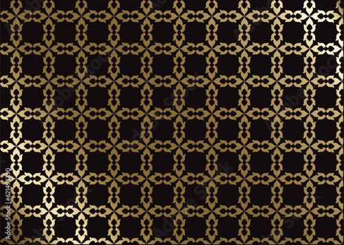seamless pattern with golden ornament