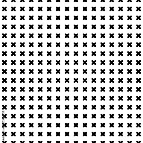 Seamless surface pattern design with crosses. Cross shapes wallpaper. Repeated figures background. Mosaic motif. Tiles image. Digital paper for page fills, web designing, textile print. Vector art.