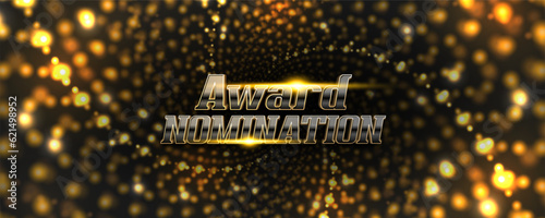 Award nomination on bright background. Vector illustration.