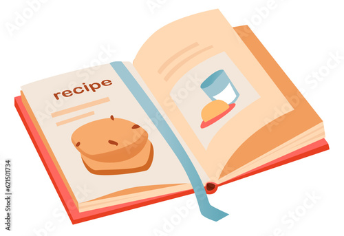 Cookbook of recipes. Cartoon vector illustration photo