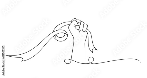 Breast Cancer Awareness line art style. element vector eps 10