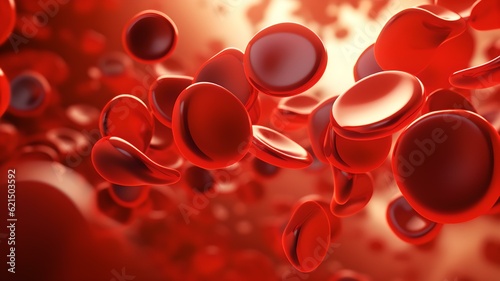 Captivating Image of Red Blood Cells in Action photo