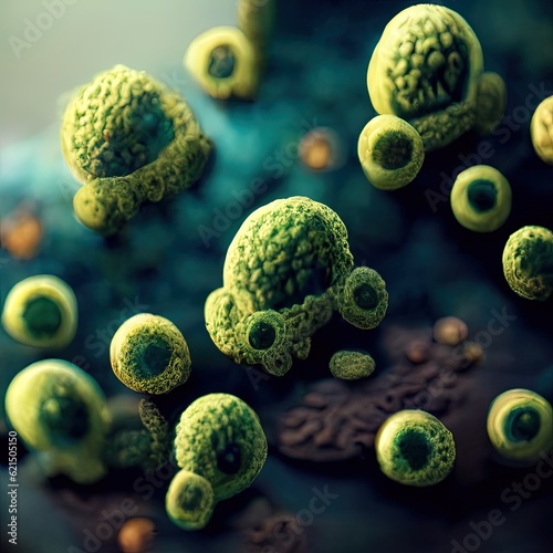 Virus, bacteria background. High detailed 3d illustration