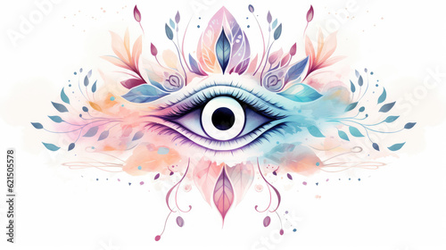 floral third eye spiritual floral chakra - by generative ai