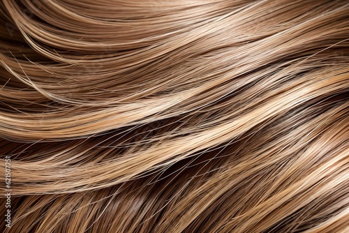 Beautiful healthy shiny hair texture, generative ai.