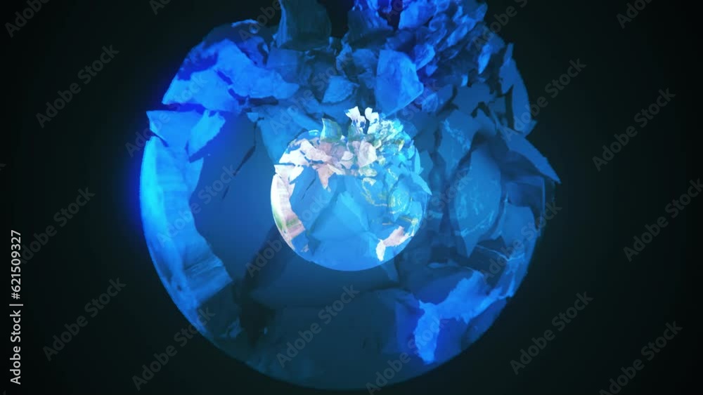 Planet Pieces 3D Rendering