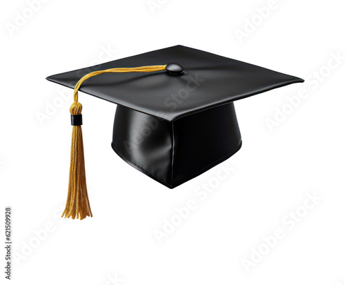 Graduation cap isolated on transparent, PNG. School or college graduate