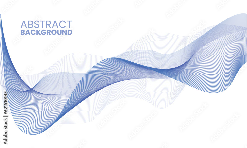 Abstract background blue waves line art pattern Stock Vector | Adobe Stock