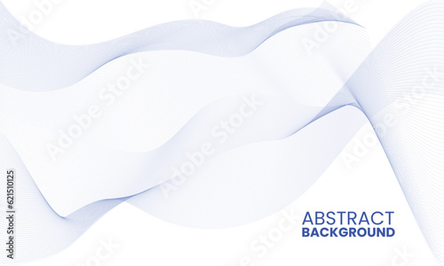 Abstract background blue waves line art pattern
