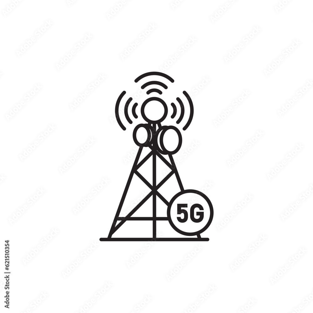 Antenna icon signal, tower, wifi for app web logo banner poster icon - SVG File