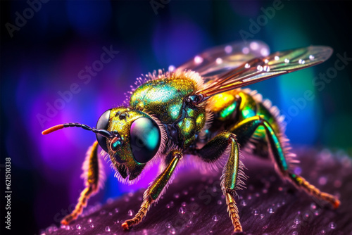 creates stunning macro photos of insects a fireflies in vibrant.  © masud
