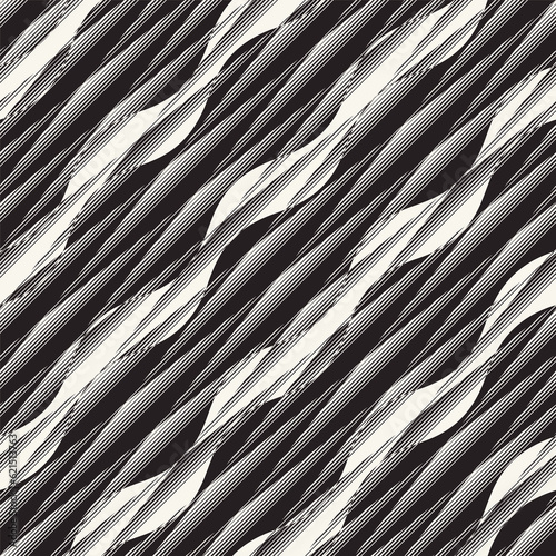 Monochrome Moiré Effect Textured Wavy Pattern