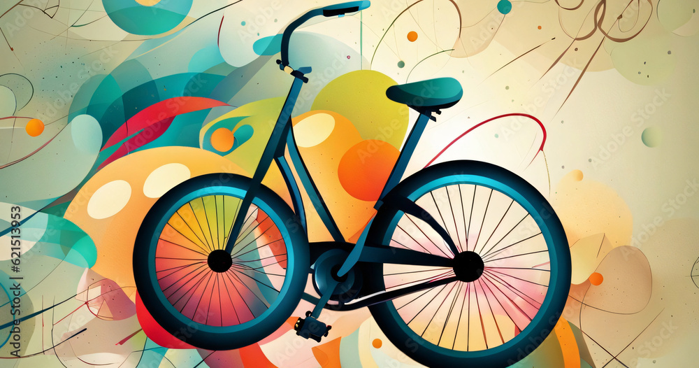 Fototapeta premium background with bicycle