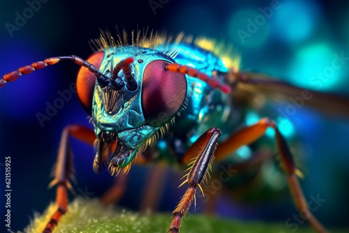 creates stunning macro photos of insects close up a mosquito in vibrant. 