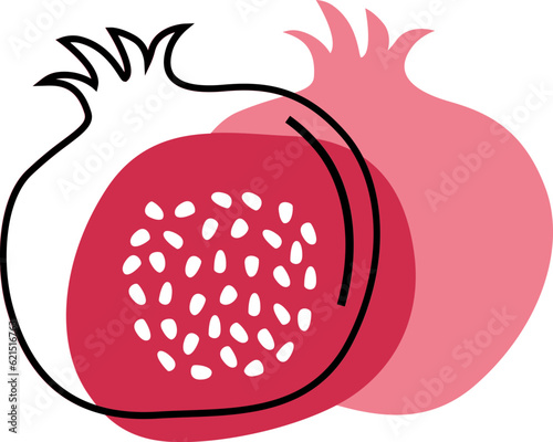 pomegranate, traditional icon, for jewish new year holiday rosh hashanah