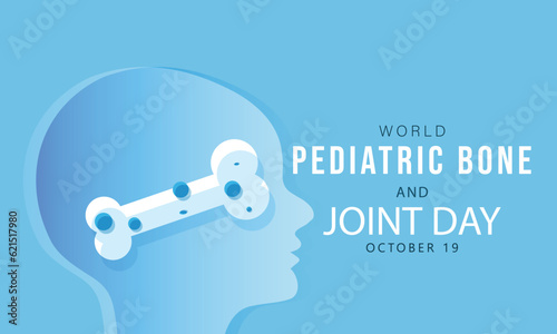 World Pediatric Bone and joint day. background, banner, card, poster, template. Vector illustration.