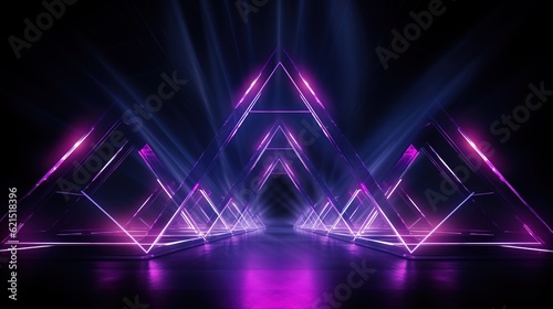 Sci Fi Triangle Neon Glowing Fluorescent Line (3)