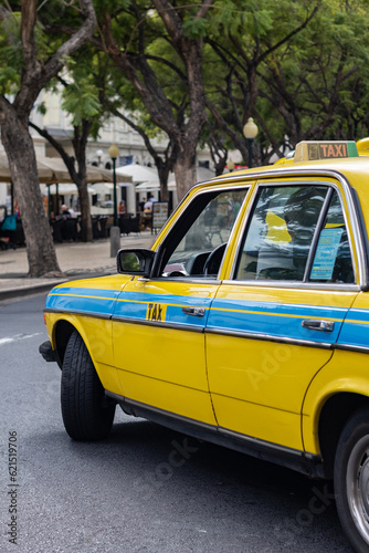 Old yellow taxi, Funchal, Madeira
