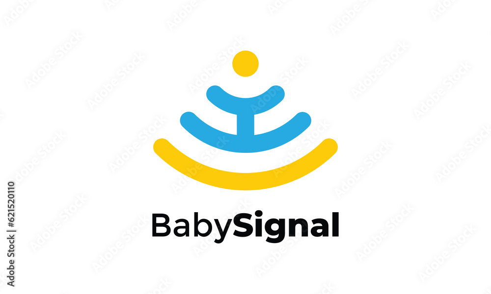 Logo vector signal baby symbol control monitor newborn care parenting Logo vector signal baby symbol control monitor newborn care parenting