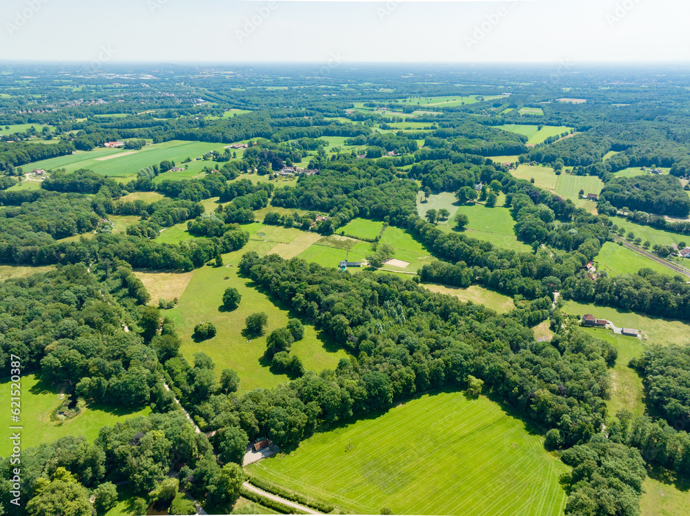 agricultural landscape air view