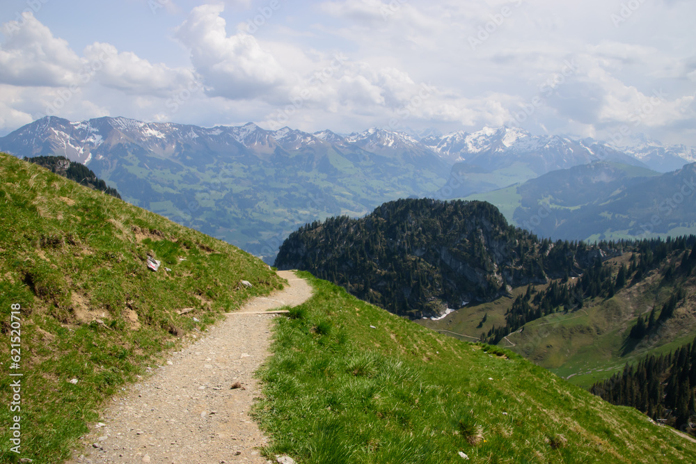Fototapeta premium Stockhorn. Beautiful swiss alpine landscape in summer.