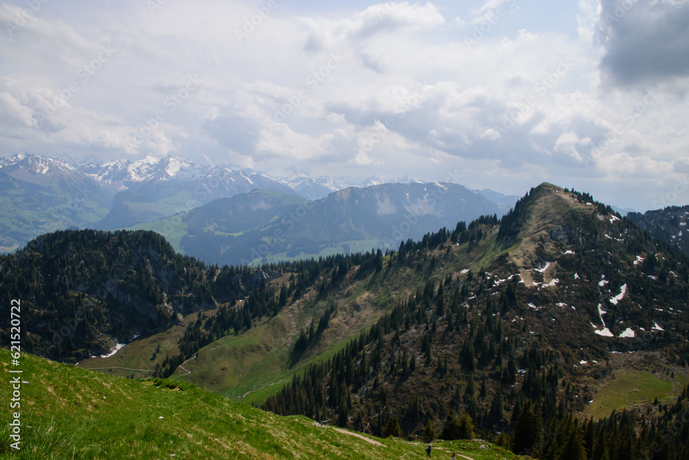 Fototapeta premium Stockhorn. Beautiful swiss alpine landscape in summer.